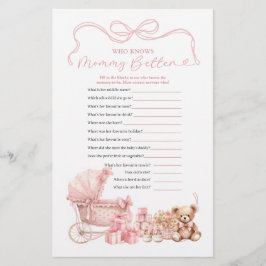 Lámina Pink Coquette Baby Carriage Who Know Mommy Better