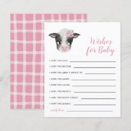 Lámina Pink Cow Wiers for Baby Card