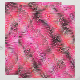 Lámina Pink Faux Snakeskin Scrapbook Paper 2-Sided Page