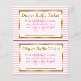 Lámina Pink & Gold Baby Shower Diaper Raffle
