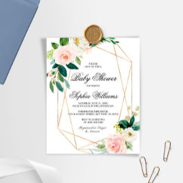 Lámina Pink & Greenery de presupuesto deja la invitación 