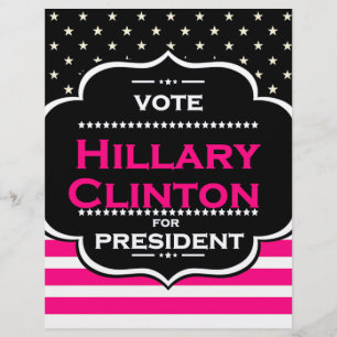 Lámina pink hillary clinton