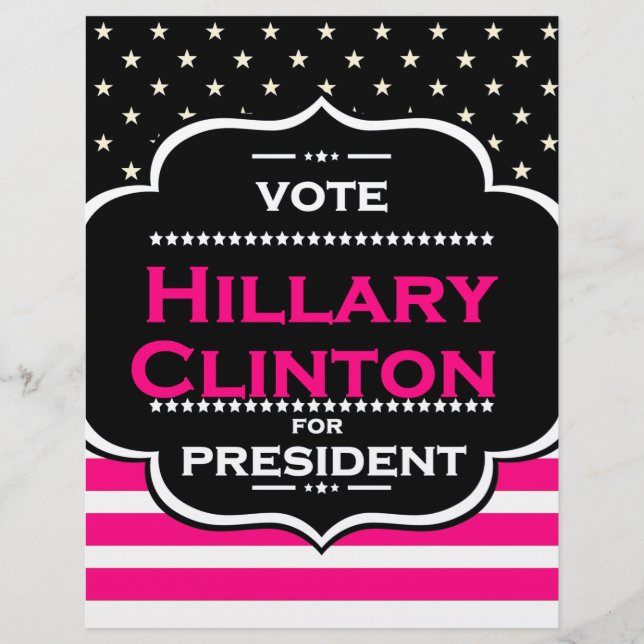 Lámina pink hillary clinton (Anverso)