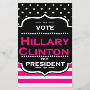 Lámina pink hillary clinton