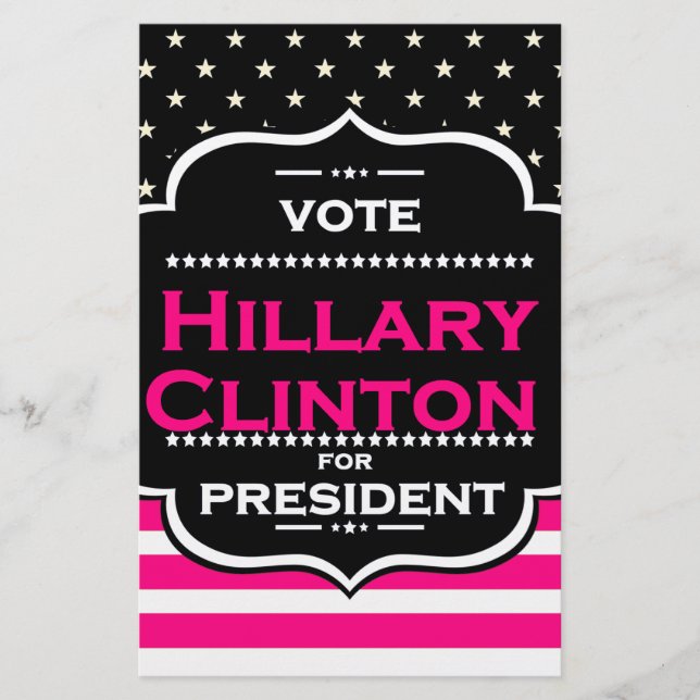 Lámina pink hillary clinton (Anverso)