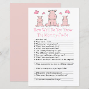 Lámina Pink Hippo ¿Qué tan bien conoces el juego de la du