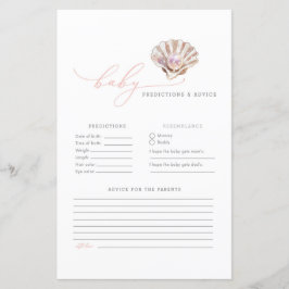 Lámina Pink Little Pearl Baby Predictions & Advances Game