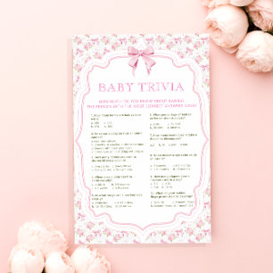 Lámina Pink Love Shack Vintage Fancy Baby Trivia Game