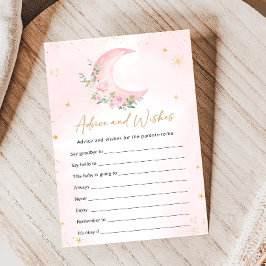 Lámina Pink Moon and Stars Shower Advice and Wishes Game