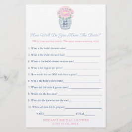Lámina Pink Peonies Who Knows Bride The Best Game Sheet