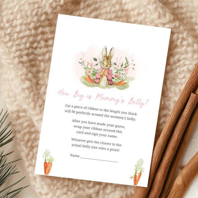Lámina Pink Peter Rabbit Baby Shower How Big Is Game (Subido por el creador)