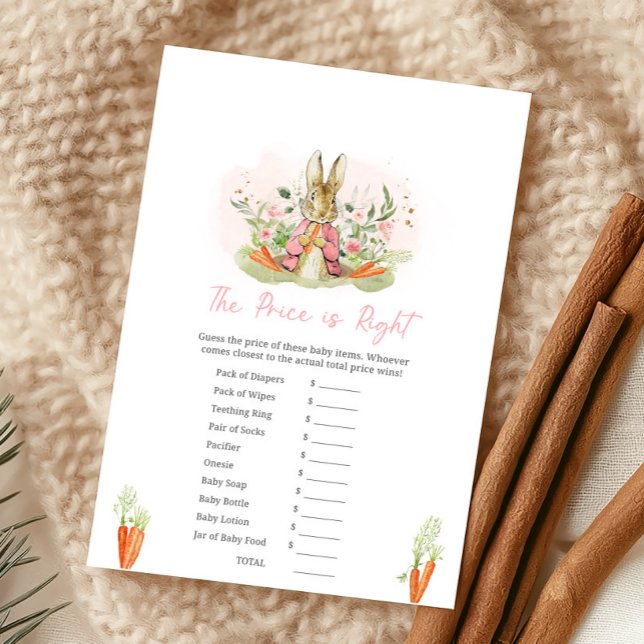 Lámina Pink Peter Rabbit Baby Shower Price is Right Game (Subido por el creador)
