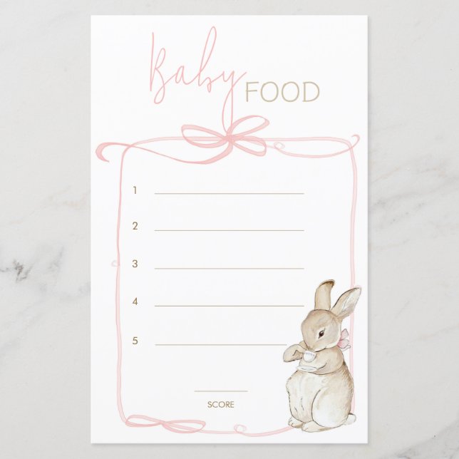 Lámina Pink Peter the Rabbit Beatrix Adivinan juego de co (Anverso)