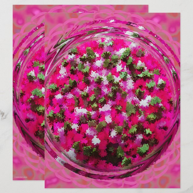 Lámina Pink Potpourri Scrapbook Paper 2-Sided Page (Anverso / Reverso)