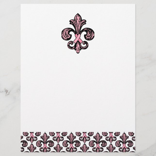 Lámina Pink Ribbon Fleur de lis (Anverso)