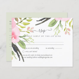 Lámina Pink Rubor Olive Wedding RSVP