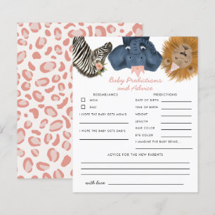 Lámina Pink Safari Animals Baby Predictions & Advance Car