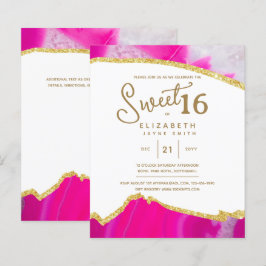 Lámina Pink SWEET 16 Aniversario del elegante presupuesto