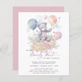 Lámina Pink We Can Bearly Wait Cute Chica Baby Shower