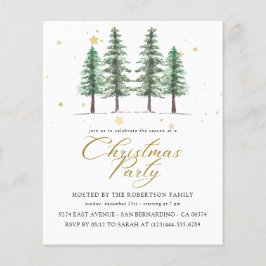 Lámina Pinos de Navidad & Invitación de fiesta navideña