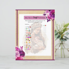 Lámina Pintoresca Emoji Baby Shower de Purple Boho