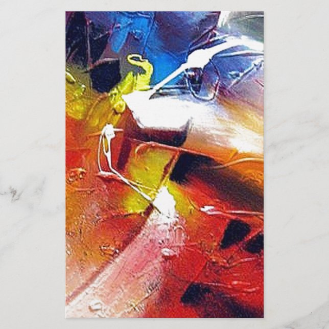 Lámina Pintura abstracta de expresionismo (Anverso)