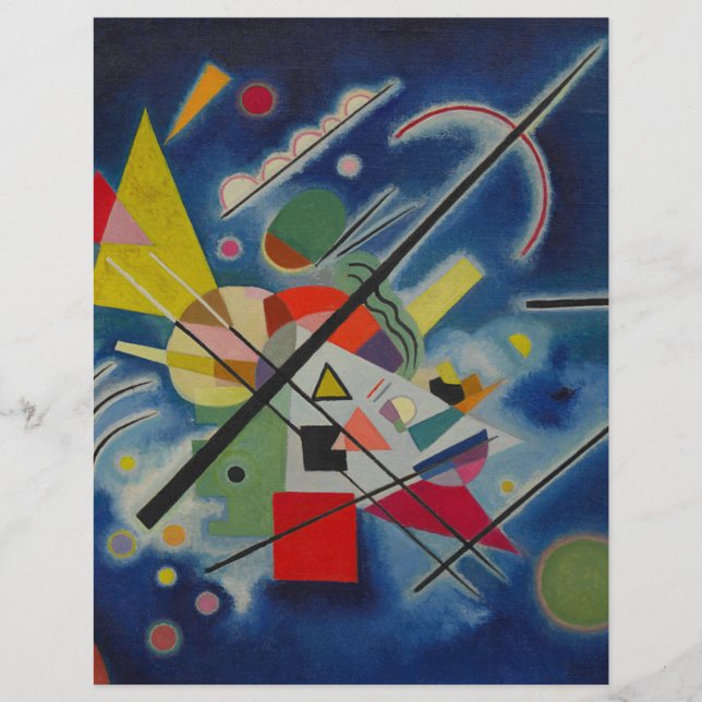 Lámina Pintura azul de Kandinsky (Anverso)