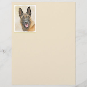 Lámina Pintura belga malinois - Arte de perro original