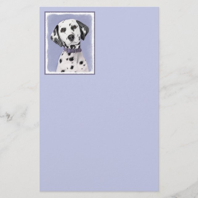 Lámina Pintura dálmata - Arte de perro original (Anverso)