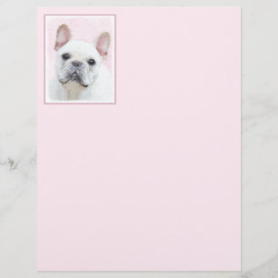 Lámina Pintura de Bulldog francés (crema/blanco) - Arte d