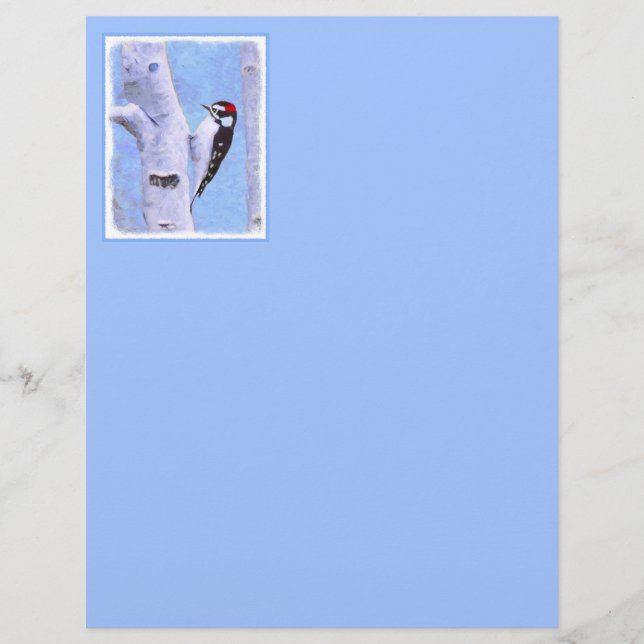 Lámina Pintura de Carpintero Pequeño - Arte Original de A (Anverso)