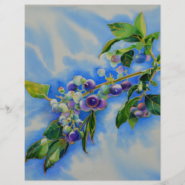 Lámina Pintura de color azul (Anverso)