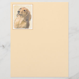 Lámina Pintura de Dachshund (de cabello largo) - Arte Per
