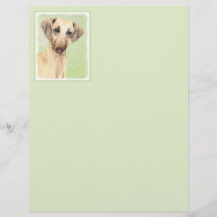 Lámina Pintura de eslúpulos - Arte de perro original muy 
