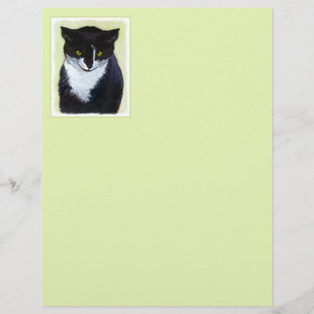 Lámina Pintura de gatos de Tuxedo - Arte de gatos origina (Anverso)