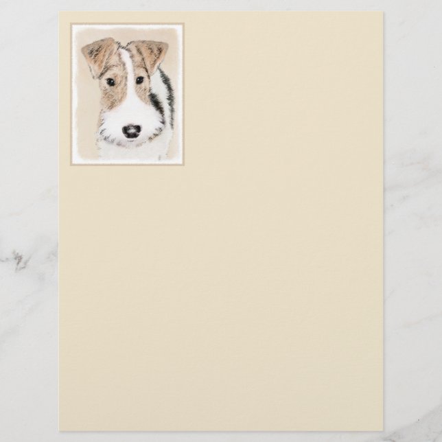 Lámina Pintura de hilo Fox Terrier - Arte de Perro Origin (Anverso)