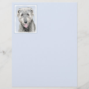 Lámina Pintura de lobo irlandesa - Arte de perro original