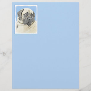 Lámina Pintura de malvado inglés (Fawn) - Arte de perro o