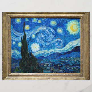 Lámina Pintura De Noche Starry Del Pintor Vincent Van Gog