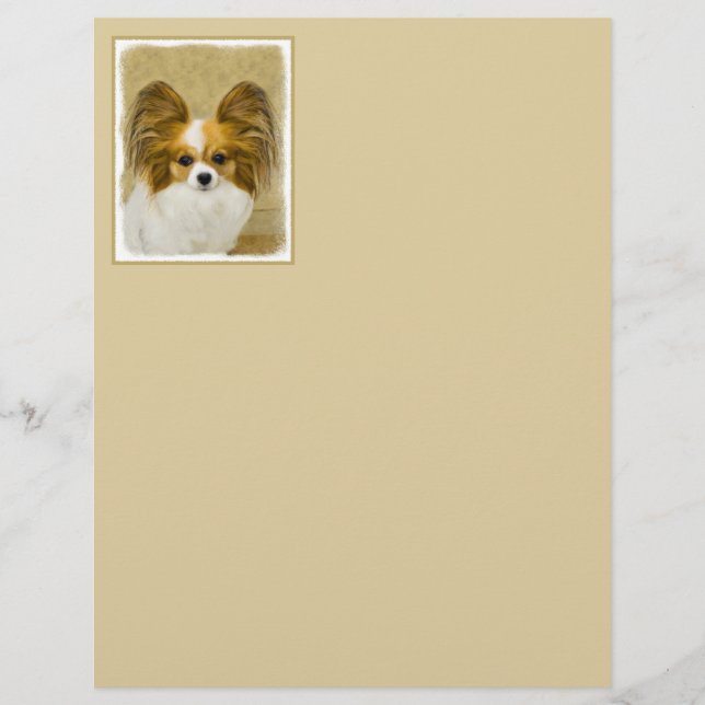 Lámina Pintura de Papillon (Hound Tri) - Arte Original de (Anverso)