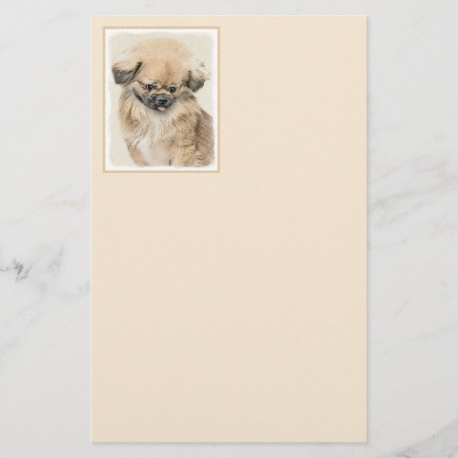 Lámina Pintura de Pekín - Arte de perro original muy lind (Anverso)