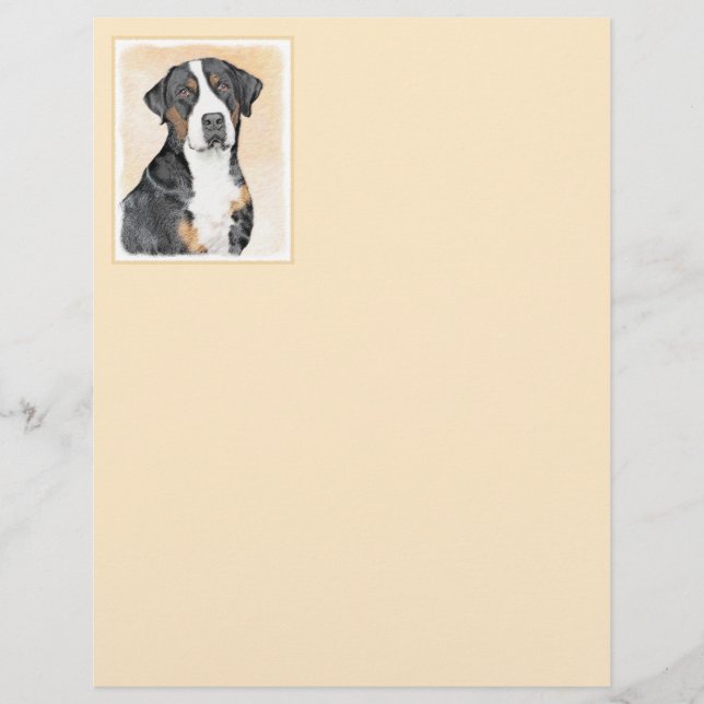 Lámina Pintura de perro de la montaña suiza - Arte origin (Anverso)