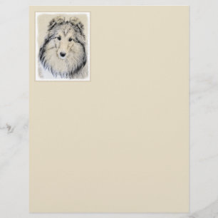 Lámina Pintura de perro pastelero de Shetland - Arte de p