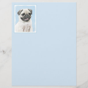 Lámina Pintura de Pug - Arte Original de Perro Lindo