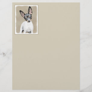 Lámina Pintura de Rat Terrier - Arte Perro Original.