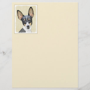 Lámina Pintura de Toy Fox Terrier - Arte de Perro Origina