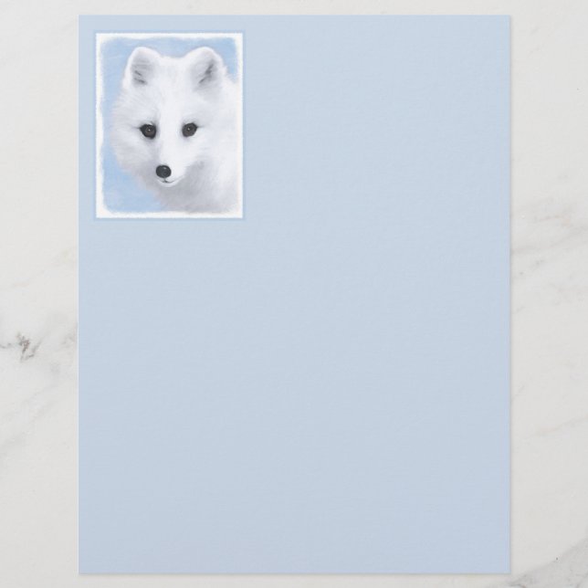 Lámina Pintura de Zorro Ártico - Arte Original de Vida Si (Anverso)