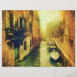 Lámina Pintura del Canal de Venecia Balcony