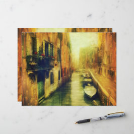 Lámina Pintura del Canal de Venecia Balcony