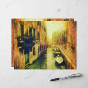 Lámina Pintura del Canal de Venecia Balcony